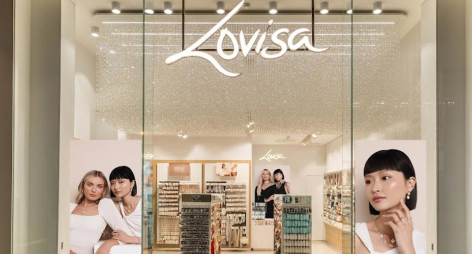 Lovisa store front can be seen. 