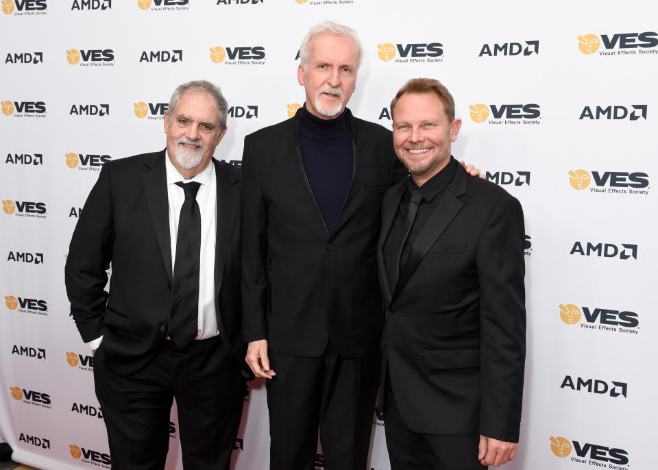 Jon Landau, James Cameron and Richard Baneham