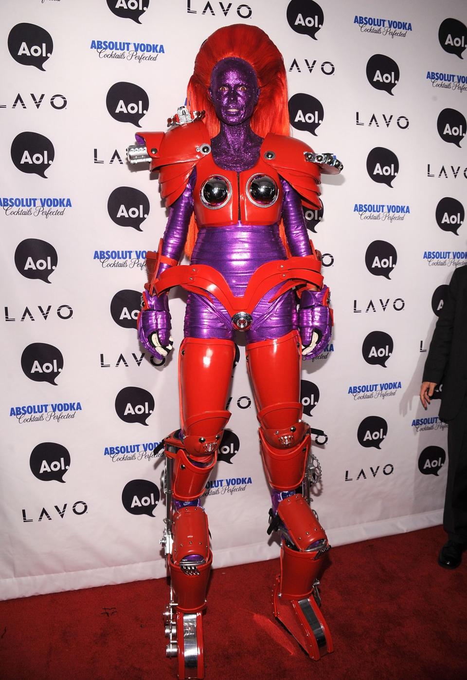 Heidi Klum at her annual Halloween party in 2010