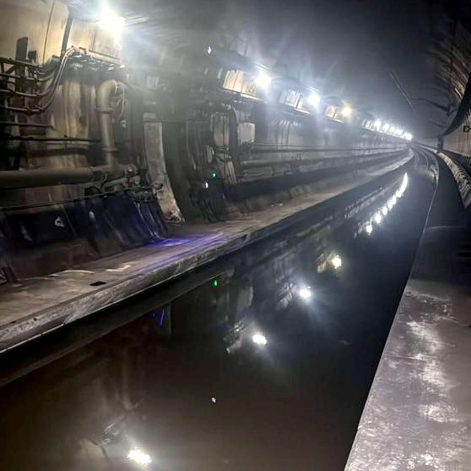 Cause of the cancellations: flooding from a pipe in the Eurostar tunnel near Ebbsfleet in Kent