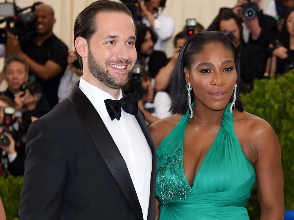 Serena Williams and Alexis Ohanian.