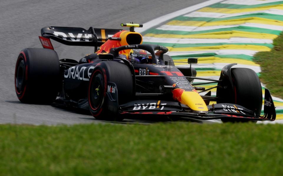  Formula One F1 - Brazilian Grand Prix - Jose Carlos Pace Circuit, Sao Paulo, Brazil - November 11, 2022 Red Bull's Sergio Perez in action during practice - REUTERS