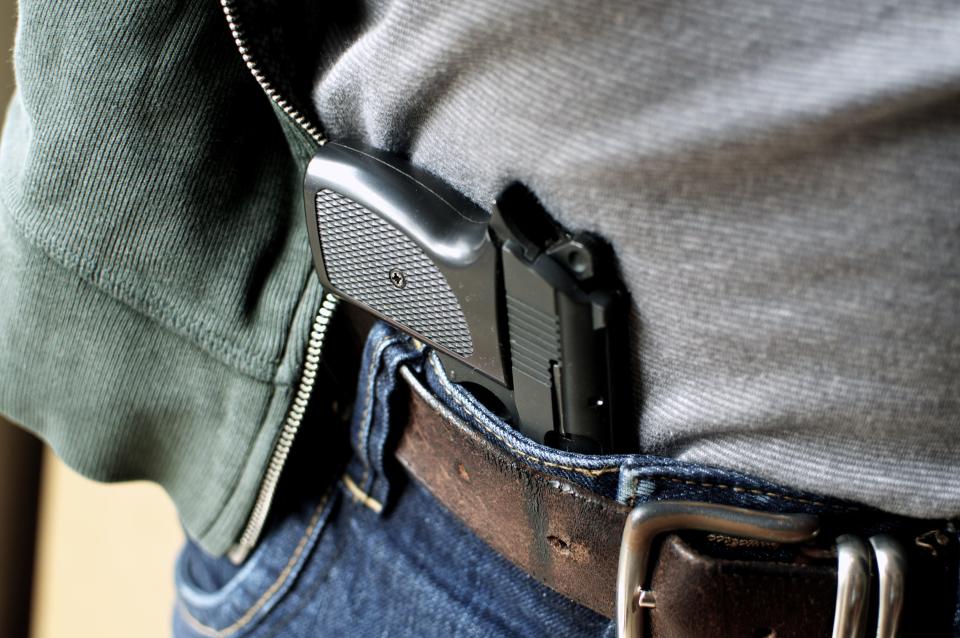 A concealed carry firearm. Sussex County Council introduced a new ordinance prohibiting open carry firearms in county buildings.