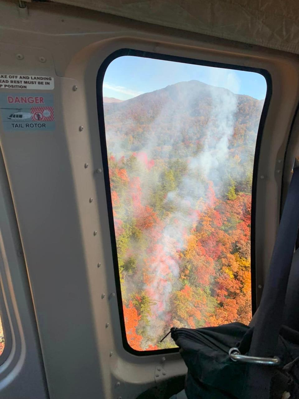 Emergency crews are battling a 52-acre fire in the Nantahala National Forest Oct.. 25, 2023.