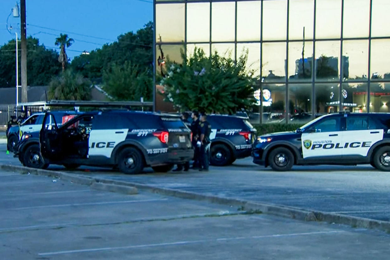 Police respond to a shooting at a club in Houston on June 11, 2023. (KPRC)