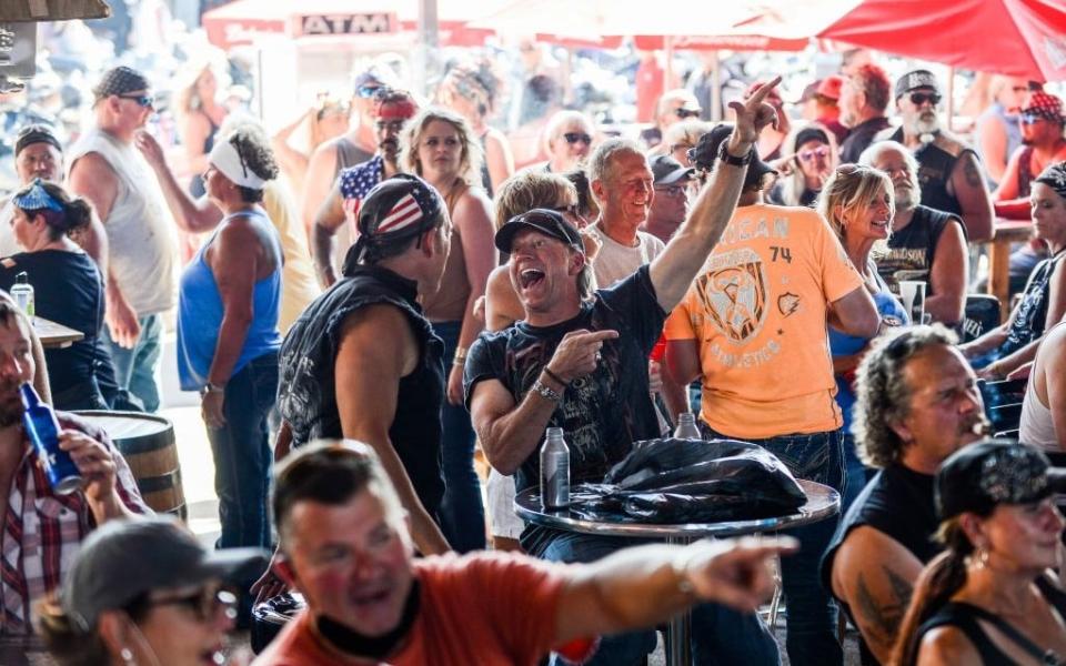 South Dakota held a huge motorcycle rally in August, where 460,000 revellers gathered amid the pandemic - Getty