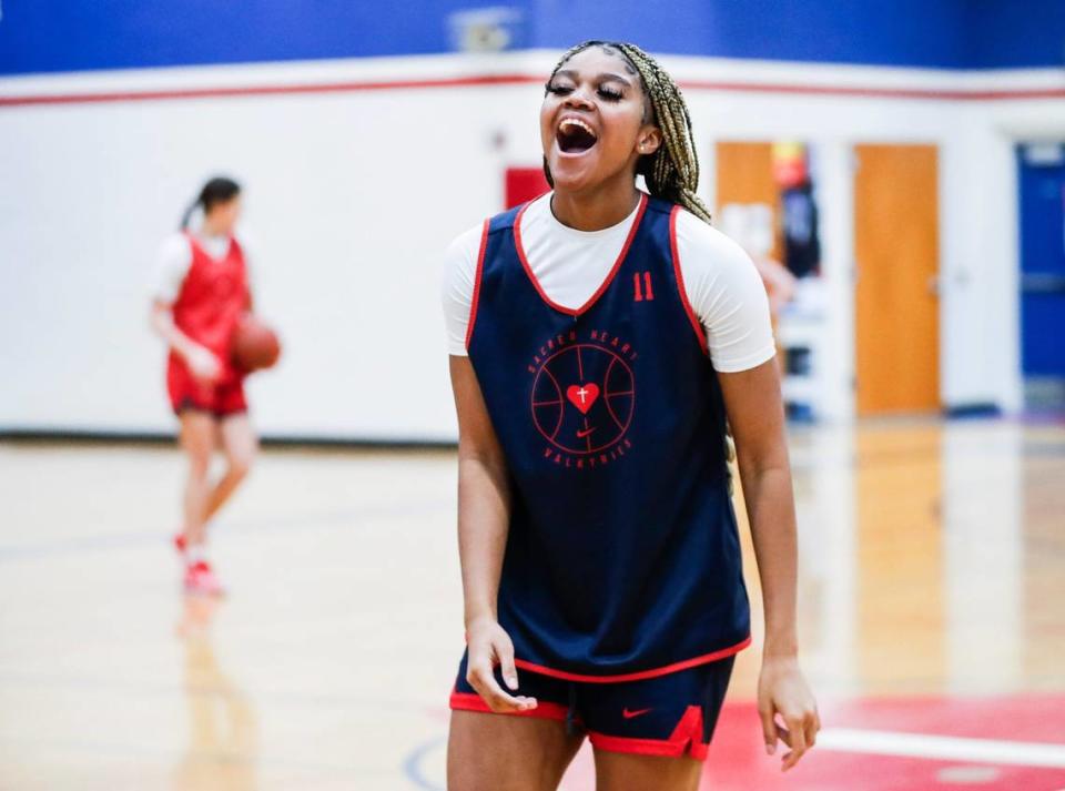 Junior ZaKiyah Johnson has scored more than 2,500 career points across three varsity seasons at Sacred Heart and two at Shelby County dating to seventh grade.