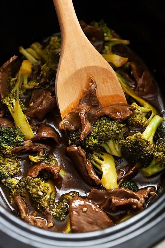 <p>This healthy dish is a meal you can feel good about. </p><p><strong>Get the recipe: <a href="https://www.lecremedelacrumb.com/slow-cooker-broccoli-beef" rel="nofollow noopener" target="_blank" data-ylk="slk:Slow Cooker Beef Broccoli;elm:context_link;itc:0;sec:content-canvas" class="link ">Slow Cooker Beef Broccoli</a></strong></p>