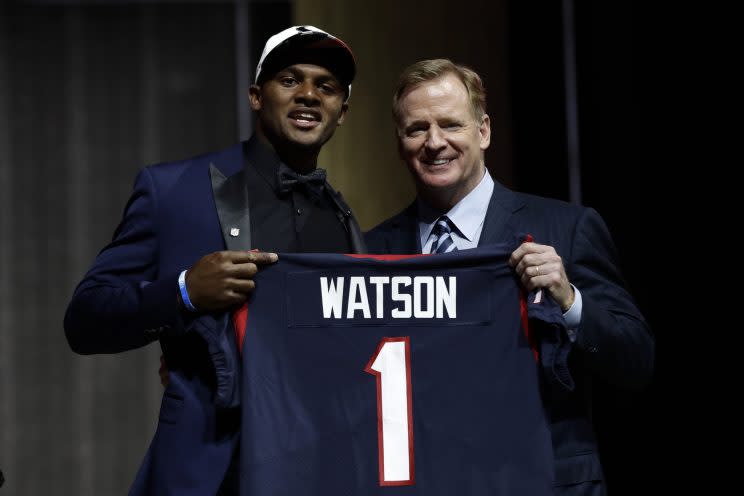 The Texans gave up next year's first-round pick to move up and take Deshaun Watson 12th overall. (AP)