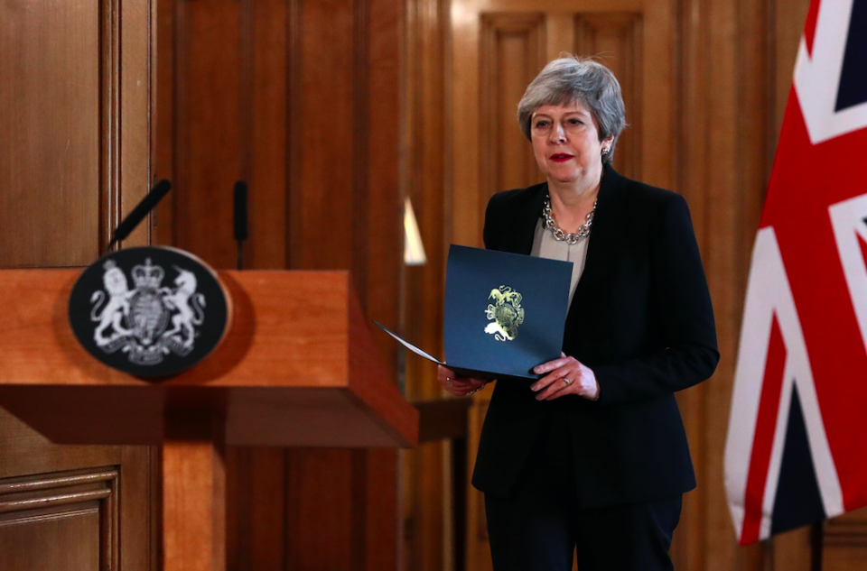 <em>The PM has been hit by a wave of fury from Brexiteers in her party (Getty)</em>