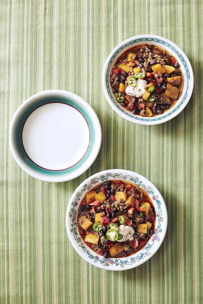 Pumpkin, Beef and Black Bean Chili