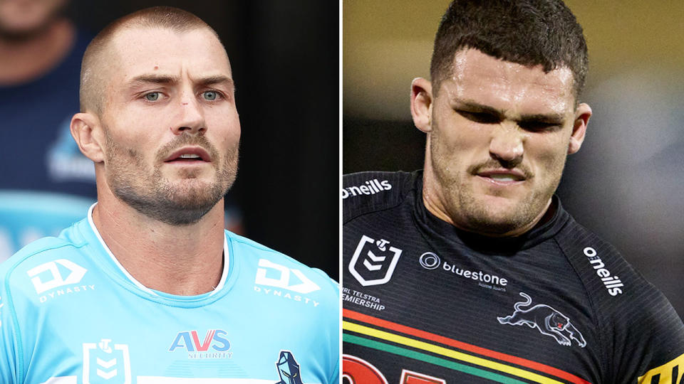 Pictured left to right, NRL stars Kieran Foran and Nathan Cleary.