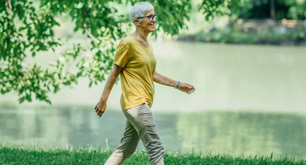 Woman on a walk. (Getty Images)