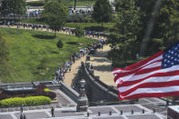 <p>People wait in line to pay respects to the late Sen. John McCain at the United States Capitol on Aug. 31, 2018 in Washington, D.C. (Photo: Ricky Carioti/The Washington Post via Getty Images) </p>