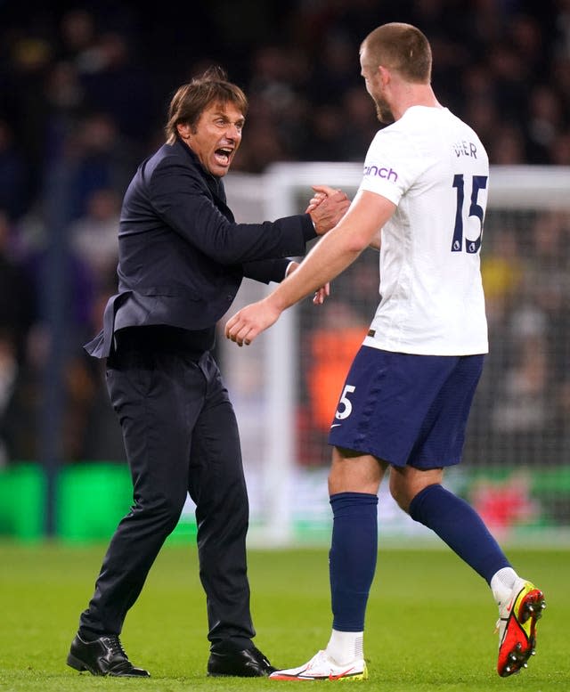 Antonio Conte, left, and Eric Dier