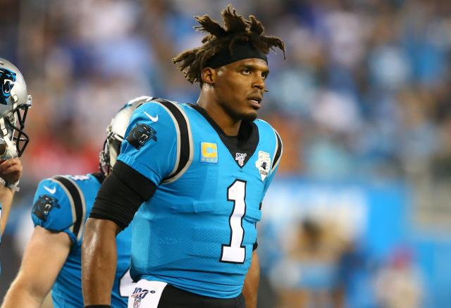 WATCH: Cam Newton scores first TD back with the Carolina Panthers