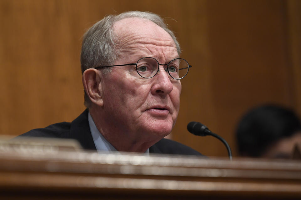 Sen. Lamar Alexander (R-Tenn.) speaks on Capitol Hill.