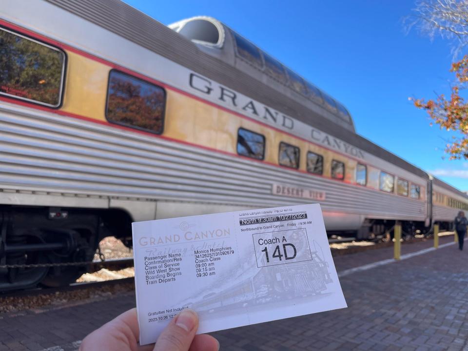 The author's train ticket.