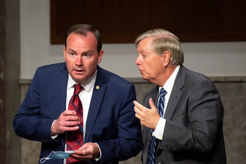 Senate Judiciary Committee holds a hearing on "Examining Liability During the COVID-19 Pandemic" on Capitol Hill in Washington