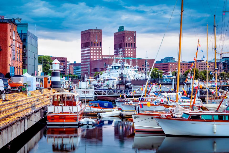 Image of Oslo City Hall at dawn