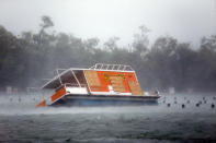 <p><strong>North Miami Beach</strong><br>A floundered boat is shown at the Haulover Marine Center at Haulover Park as Hurricane Irma passes by, Sept. 10, 2017, in North Miami Beach, Fla. (Photo: Wilfredo Lee/AP) </p>