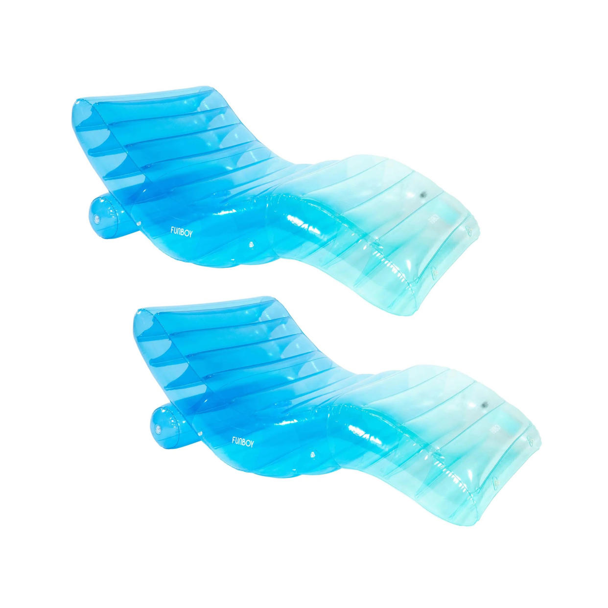 Funboy Clear Blue Chaise Lounger Pool Floats