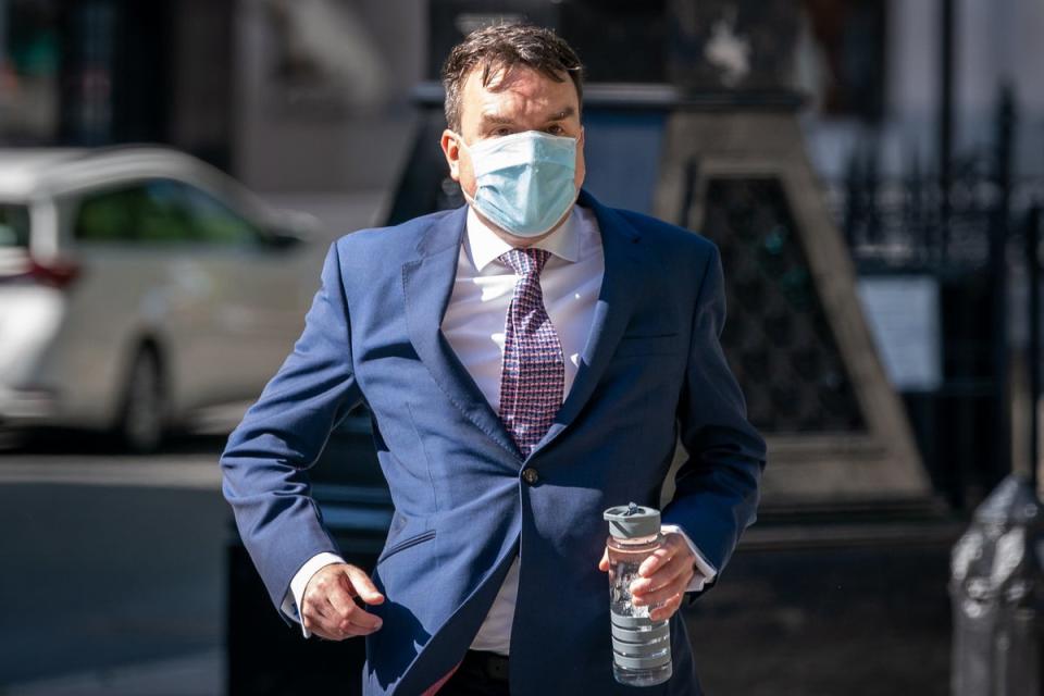 Andrew Griffiths arrives at the Royal Courts of Justice in London (Aaron Chown/PA) (PA Archive)