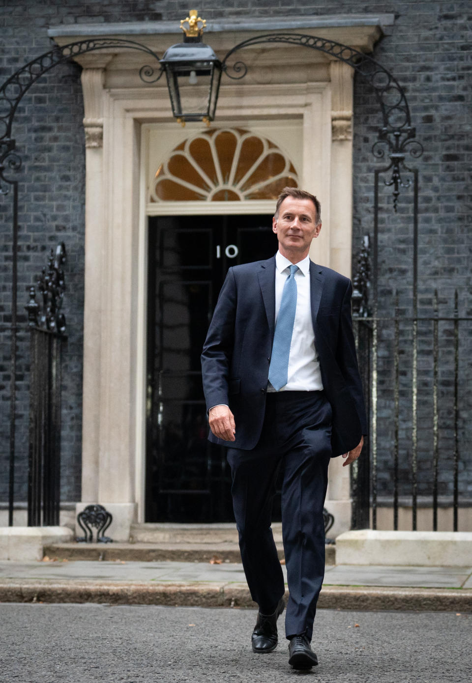 Jeremy Hunt leaves 10 Downing Street in London after he was appointed Chancellor of the Exchequer following the resignation of Kwasi Kwarteng. Picture date: Friday October 14, 2022. (Photo by Stefan Rousseau/PA Images via Getty Images)