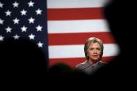 U.S. Democratic presidential candidate Hillary Clinton speaks at the Michigan Democratic Party meeting in Detroit, Michigan March 5, 2016. REUTERS/Carlos Barria