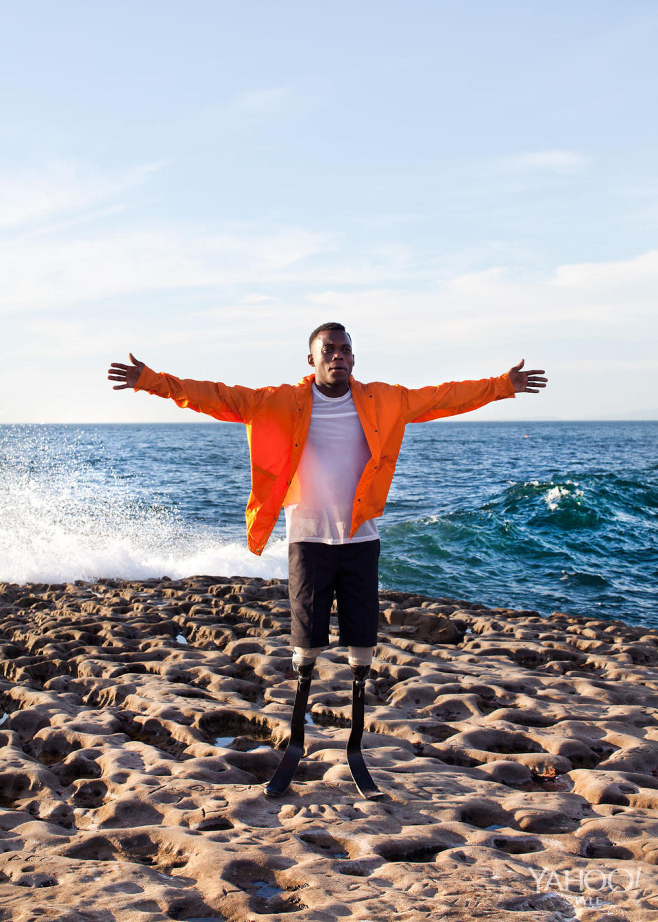 Blake Leeper wears Calvin Klein