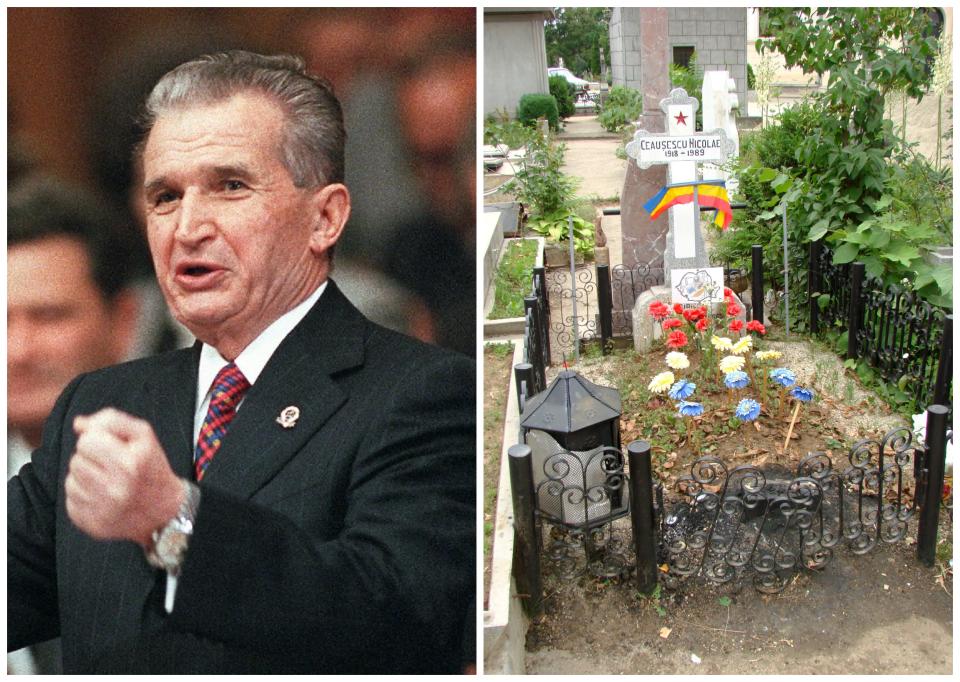 <p>Los restos del dictador de Rumanía Nicolae Ceaucescu, ejecutado en 1989, están enterrados junto a los de su mujer en el cementerio civil de la localidad rumana de Ghencea. Había dudas acerca de si realmente eran suyos, pero quedaron disipadas con unas pruebas de ADN realizadas en 2010. (Foto: AFP / <a rel="nofollow noopener" href="http://commons.wikimedia.org/wiki/File:Grave_of_Nicolae_Ceausescu_-_Ghencea_Civil_Cemetery_-_Bucharest_-_Romania.jpg" target="_blank" data-ylk="slk:Wikimedia Commons" class="link rapid-noclick-resp">Wikimedia Commons</a> / <a rel="nofollow noopener" href="http://commons.wikimedia.org/wiki/User:Adam63" target="_blank" data-ylk="slk:Adam Jones" class="link rapid-noclick-resp">Adam Jones</a>). </p>