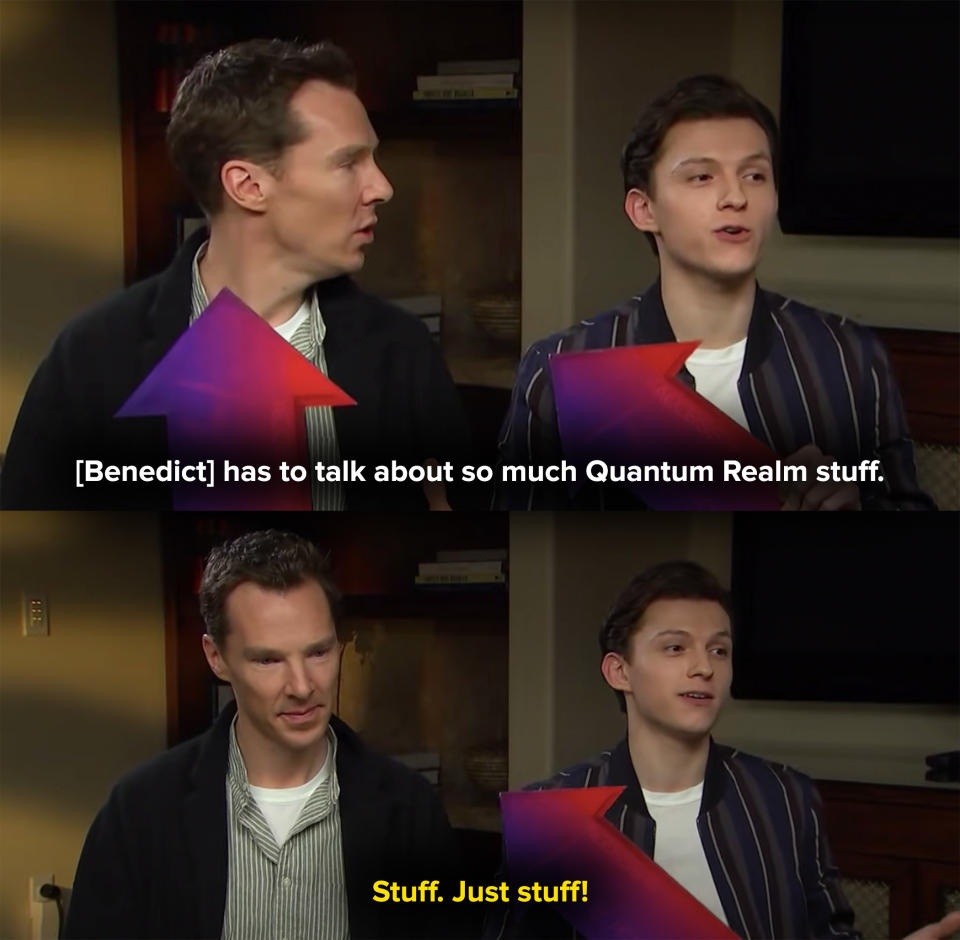 Tom says Ben has to talk about so much Quantum Realm stuff