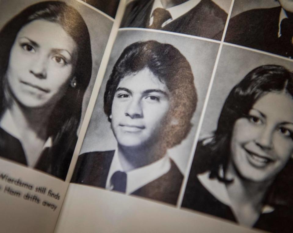 U.S. Health and Human Services Secretary Xavier Becerra, center, in his C.K. McClatchy High School senior yearbook.