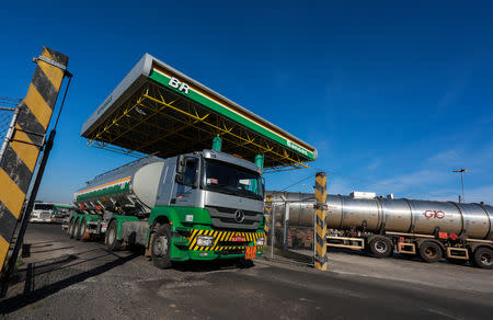 A tanker truck leaves the Petrobras Alberto Pasqualini Refinery in Canoas, Brazil May 2, 2019. Picture taken May 2, 2019. REUTERS/Diego Vara