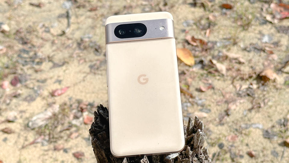 Google Pixel 8 shown held in hand