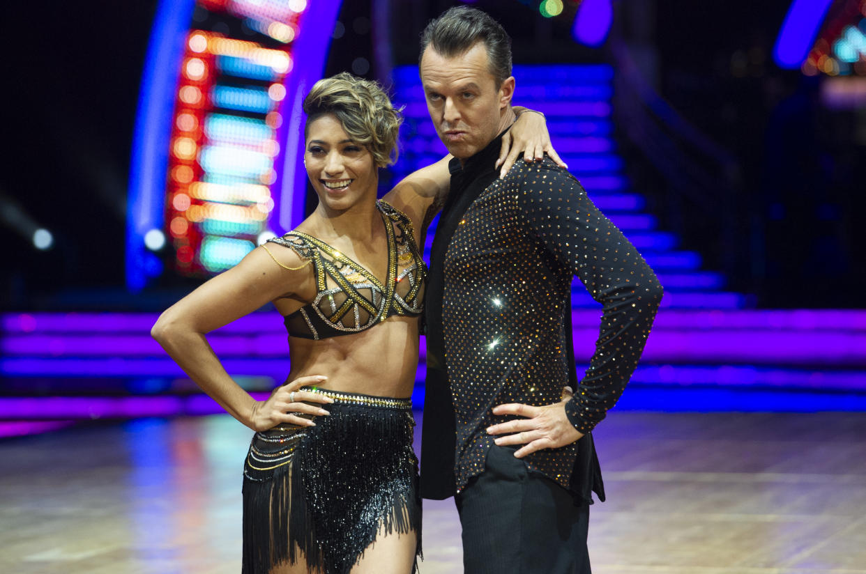 Graeme Swann and Karen Clifton attend the photocall for the ‘Strictly Come Dancing’ live tour at Arena Birmingham on January 17, 2019 in Birmingham, England. (Photo by Katja Ogrin/Getty Images)