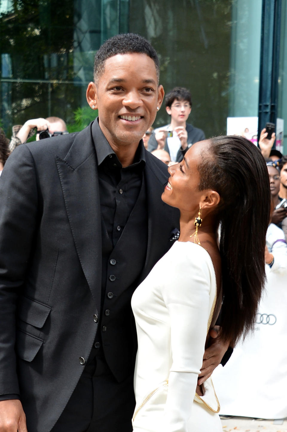 Jada and Will have been married for 11 years and have two young children, but they know how to keep the spark alive. <a href="http://www.huffingtonpost.com/2009/06/16/jada-pinkett-smith-have-s_n_216427.html">Jada told Redbook in 2011</a>: "Be sneaky... your girlfriend's house at a party. The bathroom. A bedroom. Think of places outside that are comfortable to have sex. Does he have access to his office? Have a fantasy date. Be his secretary! Pull over on the side of the road... Just switch it up."