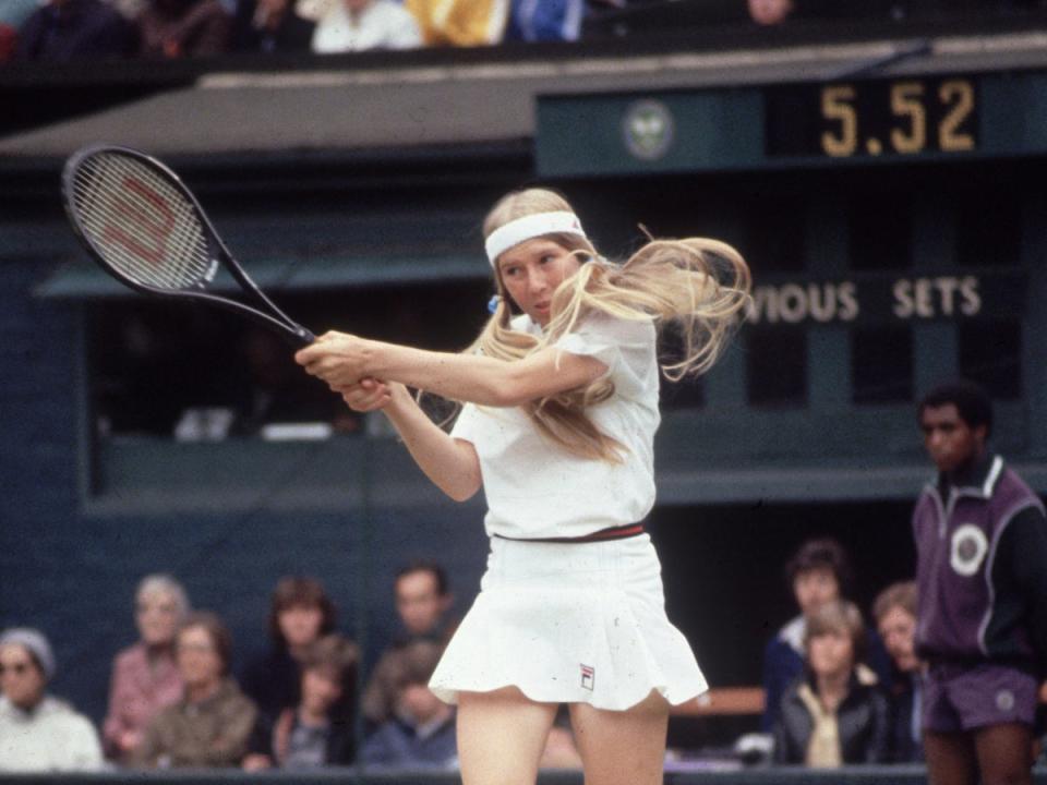 Andrea Jaeger, aged 16, competes at Wimbledon in 1981 (Getty Images)