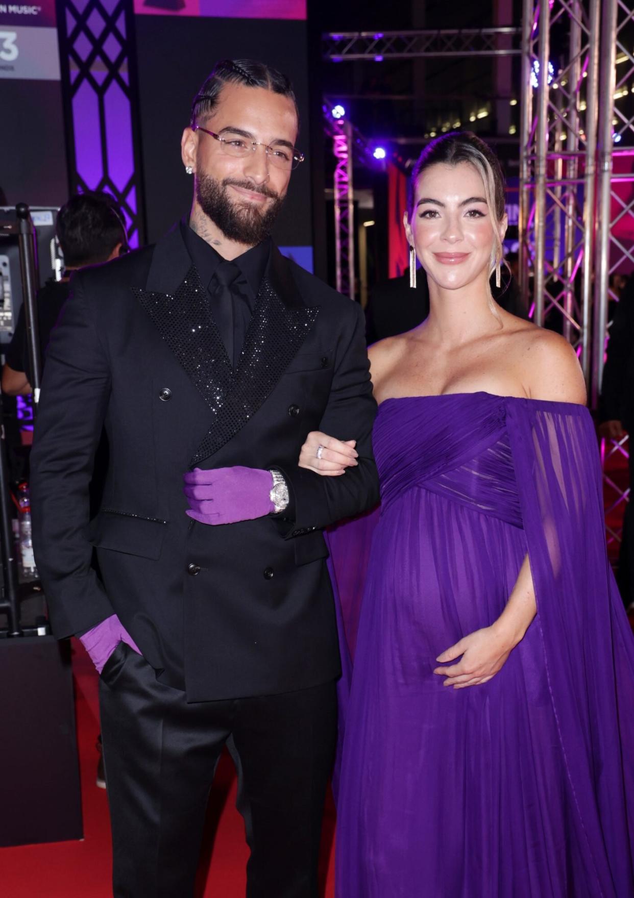 Maluma y su novia. John Parra/Getty Images for Latin Recording Academy