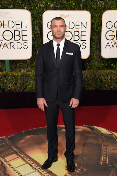 Liev Schreiber at the 73rd Golden Globe Awards.