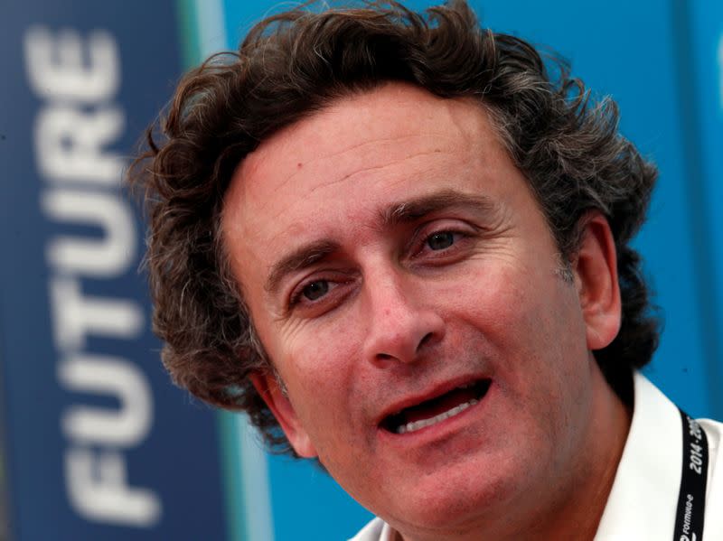 FILE PHOTO: Alejandro Agag, Formula E CEO, speaks during an interview with Reuters ahead of round four of the Formula E championship in Buenos Aires