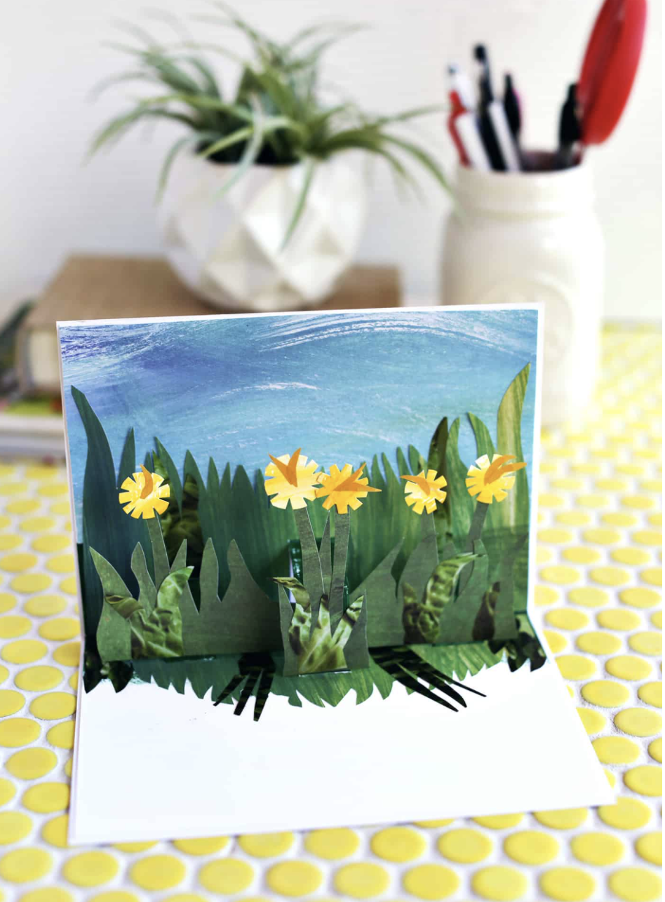 26) Floral Pop-Up Card