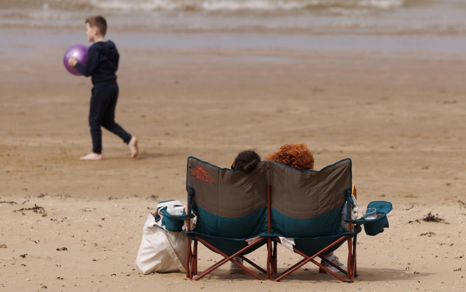 On the beach at Margate at the start of April 2024