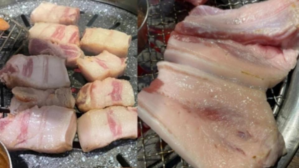 韓國遊客到濟州島餐廳吃飯，發現端上桌的豬肉98%是脂肪。（圖／翻攝自首爾經濟）