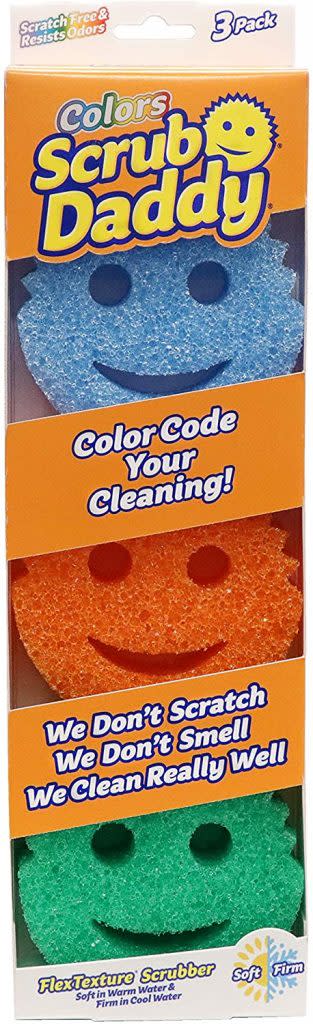 Scrub Daddy Dye Free Sponge Daddy Dual Sided Sponge & Scrubber, 3 pk - City  Market