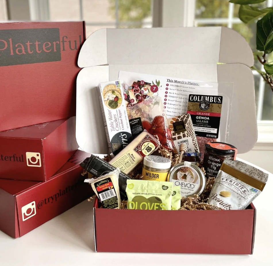 <p><a href="https://go.redirectingat.com?id=74968X1596630&url=https%3A%2F%2Fplatterful.com%2Fproducts%2Fcharcuterie-subscription-box-3-month-subscription%3Fvariant%3D40801523630273&sref=https%3A%2F%2Fwww.womansday.com%2Ffood-recipes%2Ffood-drinks%2Fg2046%2Ffood-gifts%2F" rel="nofollow noopener" target="_blank" data-ylk="slk:Shop Now;elm:context_link;itc:0;sec:content-canvas" class="link ">Shop Now</a></p><p>Charcuterie Kit</p><p>platterful.com</p><p>$179.00</p>