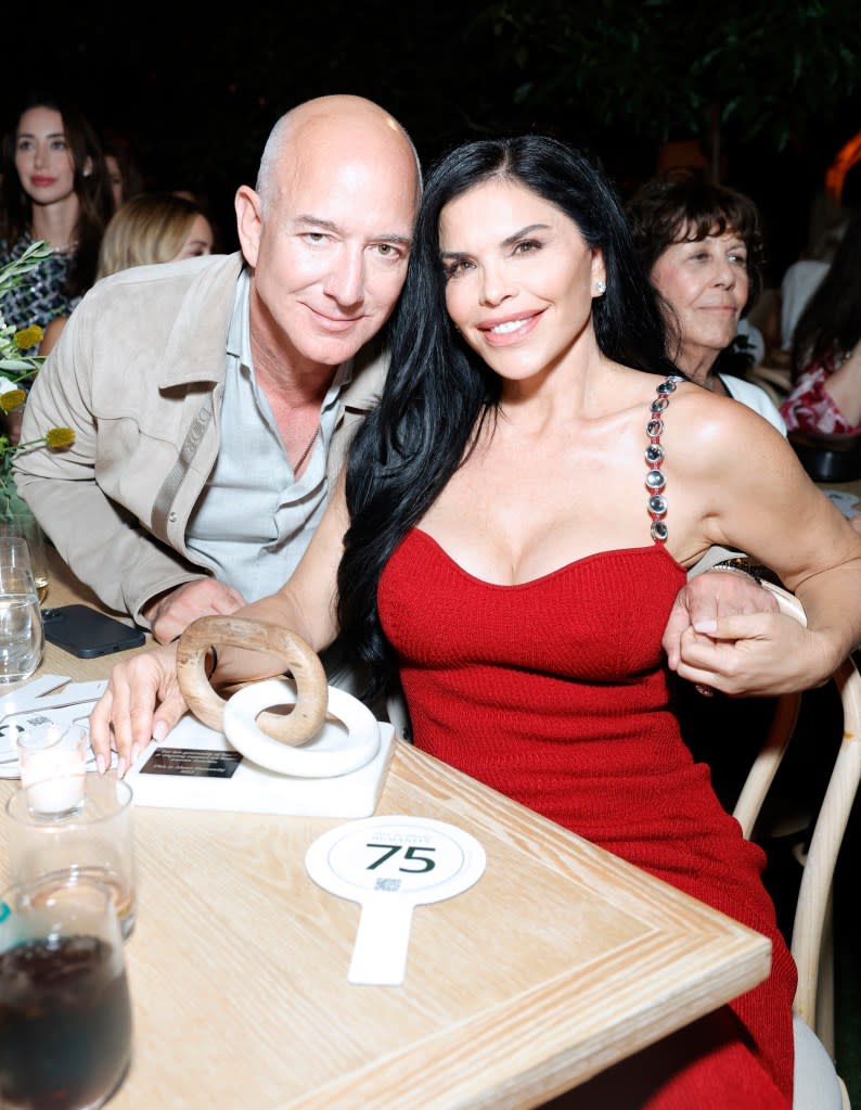 Jeff Bezos and Lauren Sánchez. Getty Images for This Is About Humanity