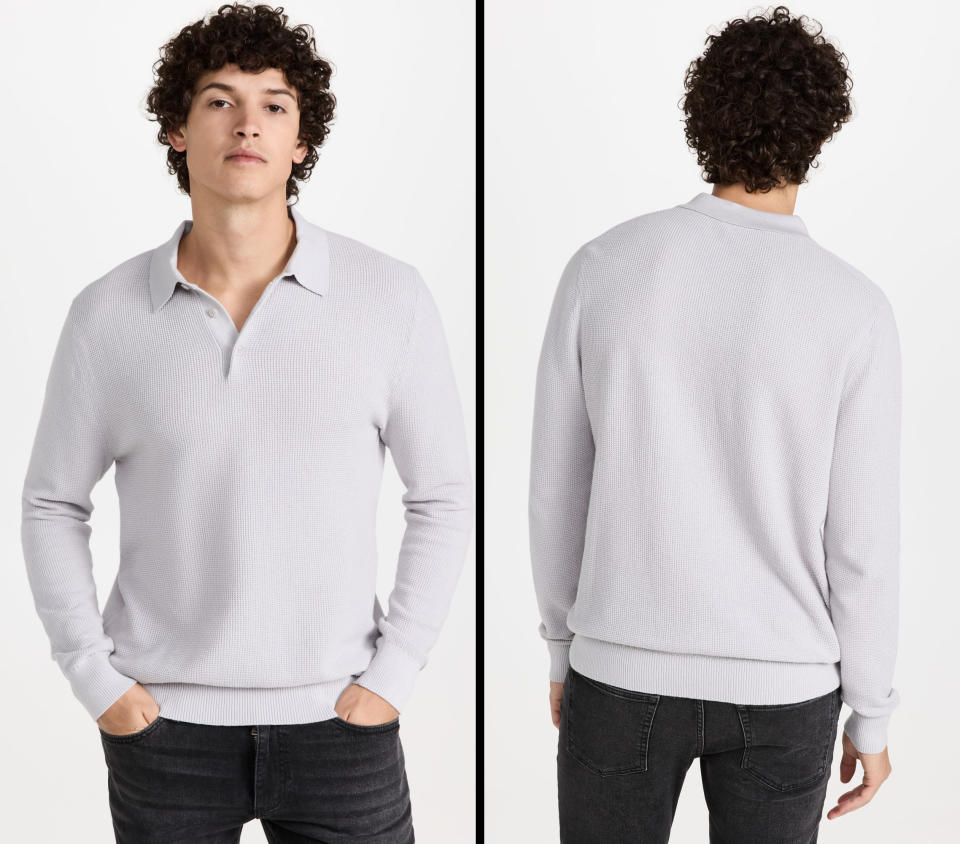 Onia Waffle Cotton Cashmere Polo. (Photo: Shopbop)