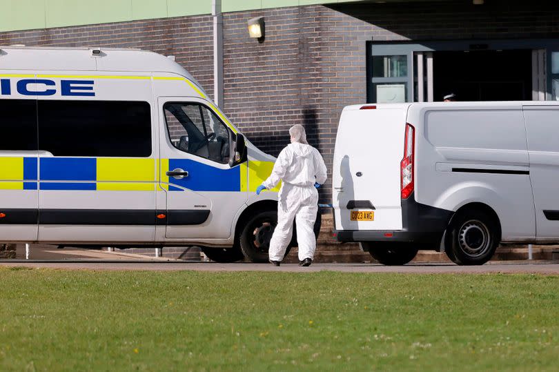 Three people were stabbed at Amman Valley School on Wednesday