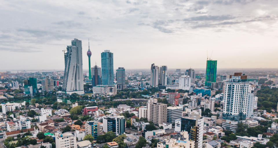 aerial view of Colombo, Sri Lanka